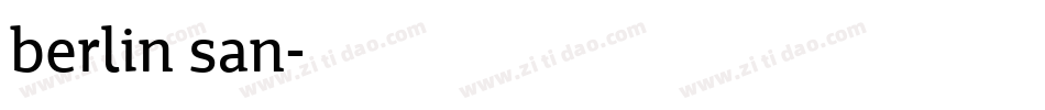 berlin san字体转换